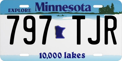 MN license plate 797TJR