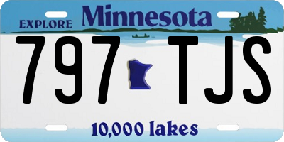MN license plate 797TJS