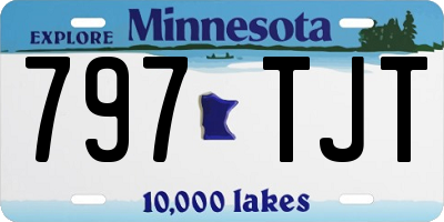 MN license plate 797TJT