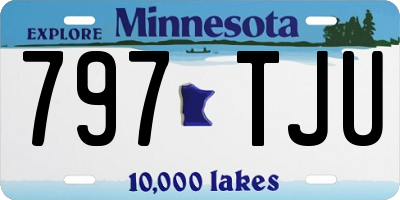 MN license plate 797TJU