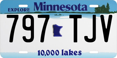 MN license plate 797TJV