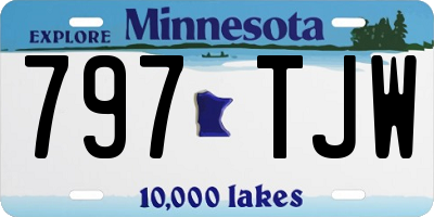 MN license plate 797TJW