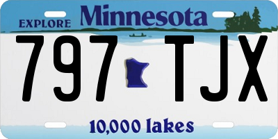 MN license plate 797TJX