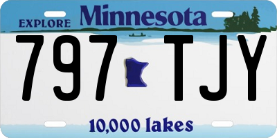 MN license plate 797TJY