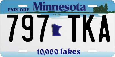 MN license plate 797TKA