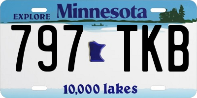 MN license plate 797TKB