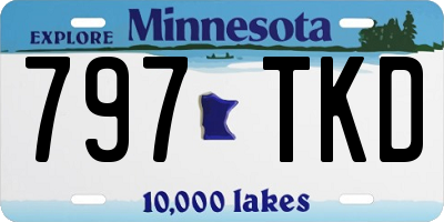 MN license plate 797TKD