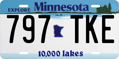MN license plate 797TKE