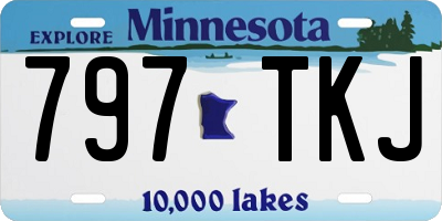 MN license plate 797TKJ