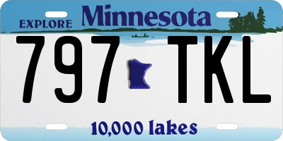 MN license plate 797TKL