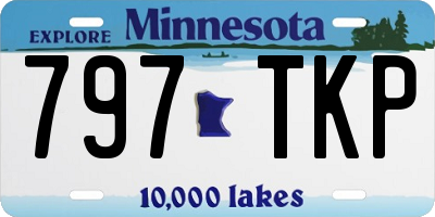MN license plate 797TKP