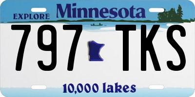 MN license plate 797TKS