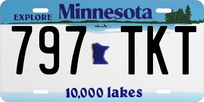 MN license plate 797TKT