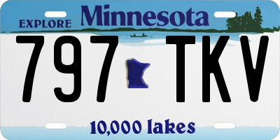 MN license plate 797TKV