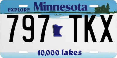 MN license plate 797TKX
