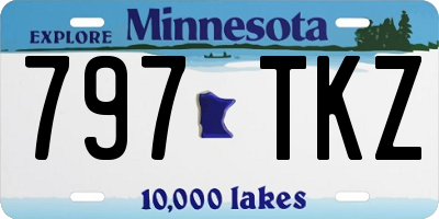 MN license plate 797TKZ