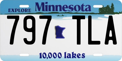 MN license plate 797TLA