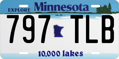 MN license plate 797TLB