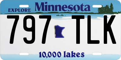 MN license plate 797TLK