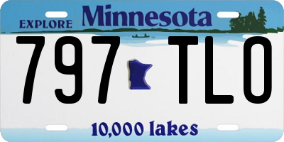 MN license plate 797TLO