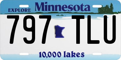 MN license plate 797TLU