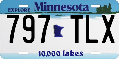 MN license plate 797TLX
