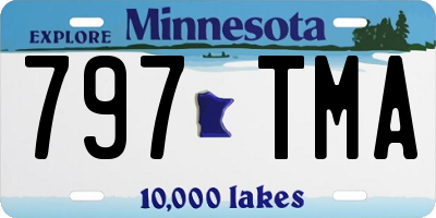 MN license plate 797TMA