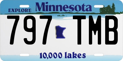 MN license plate 797TMB