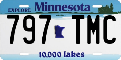 MN license plate 797TMC