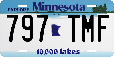 MN license plate 797TMF