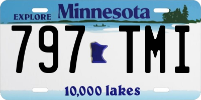 MN license plate 797TMI