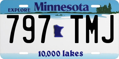 MN license plate 797TMJ