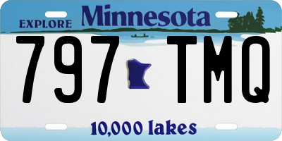 MN license plate 797TMQ