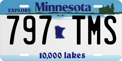 MN license plate 797TMS