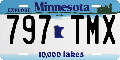 MN license plate 797TMX