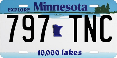 MN license plate 797TNC