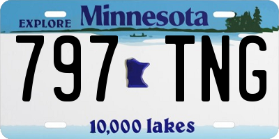 MN license plate 797TNG