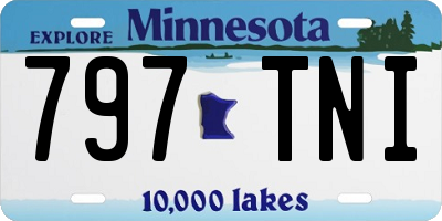 MN license plate 797TNI