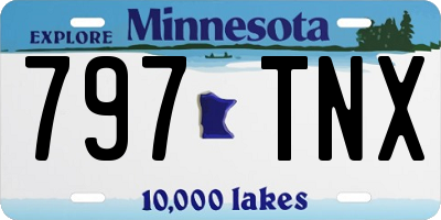 MN license plate 797TNX