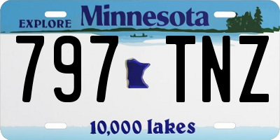 MN license plate 797TNZ