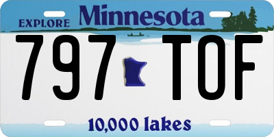 MN license plate 797TOF