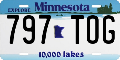 MN license plate 797TOG