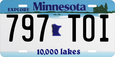 MN license plate 797TOI
