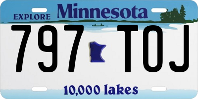 MN license plate 797TOJ