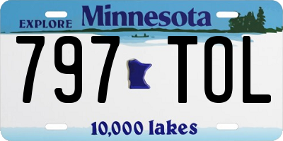 MN license plate 797TOL