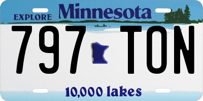 MN license plate 797TON