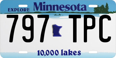 MN license plate 797TPC