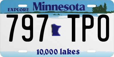 MN license plate 797TPO