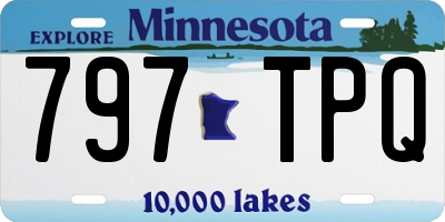 MN license plate 797TPQ