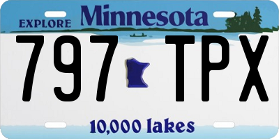 MN license plate 797TPX